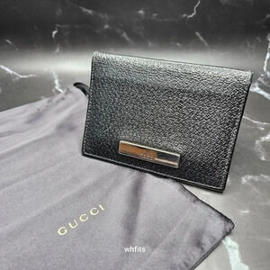 Gucci Black Leather ID Card Holder